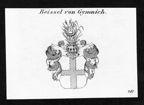 Beissel von Gymnich - Beissel von Gymnich Gymmnich Gimnich Wappen Adel coat of arms Kupferstich  heraldry Hera