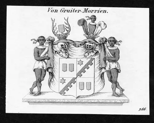 Von Gruiter-Morrien - Gruiter Morrien Grüter Morrien Wappen Adel coat of arms Kupferstich  heraldry Heraldik