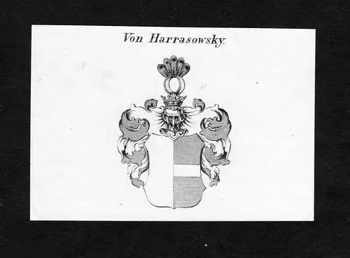 Von Harrasowsky - Harrasowsky Wappen Adel coat of arms Kupferstich  heraldry Heraldik