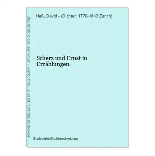 Scherz und Ernst in Erzählungen.