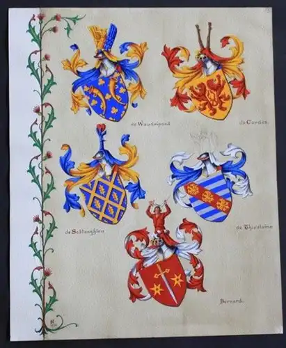 Waudripont Cordes Zhieulaine Bernard Sottenghien Blason Wappen heraldry heraldik