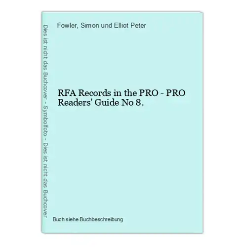 RFA Records in the PRO - PRO Readers' Guide No 8.