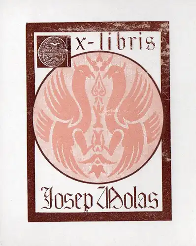 Exlibris für Josep Adolas / Spain Espana Spanien