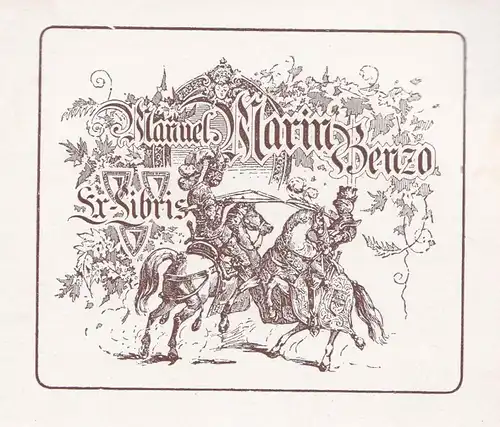 Exlibris für Manuel Marin Benzo / Ritter knight