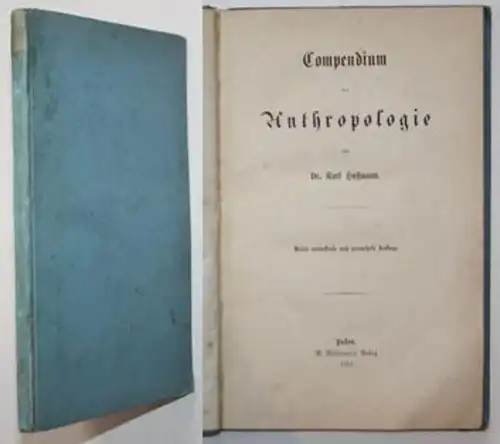 Compendium der Anthropologie. Dritte verbesserte und vermehrte Auflage.