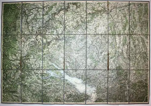 Wegkarte des Schwäbischen Albvereins. Südliche Hälfte