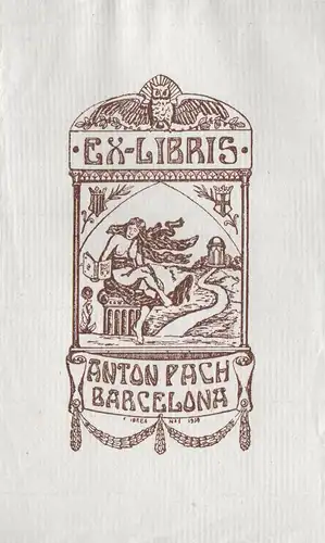 Exlibris für Anton Pach / Barcelona Espana Spain Spanien
