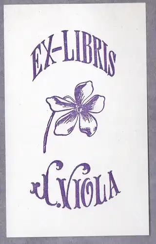 Exlibris für J.Viola / Barcelona Espana Spain Spanien