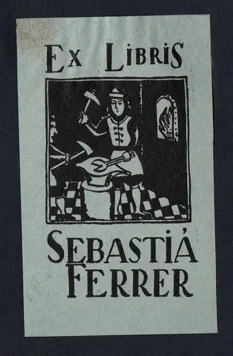 Exlibris für Sebastia Ferrer / Espana Spain Spanien