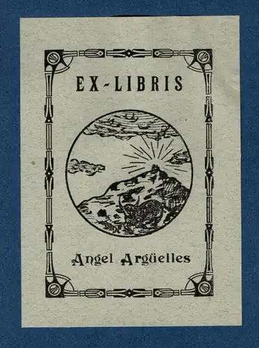 Exlibris für Angel Argüelles / Espana Spain Spanien