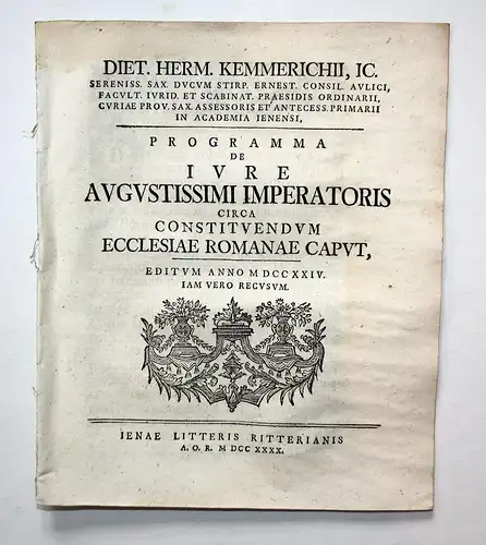 Programma de Iure Augustissimi Imperatoris Circa Constituendum Ecclesiae Romanae Caput.