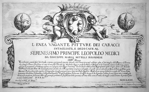 Enea Vagante pitture dei Caracci. // Title page to the series.