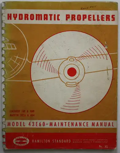 Hydromatik Propellers. Model 43E60 - Maintenance Manual. No. 165