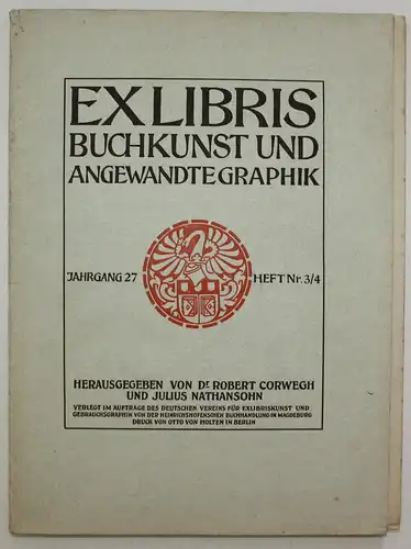 Exlibris Buchkunst und Angewandte Graphik. Jahrgang 27, Heft Nr. 3/4