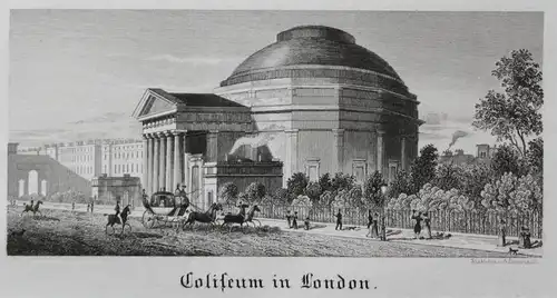 Coliseum in London - London Coliseum Great Britain Großbritannien UK Ansicht view Stahlstich steel engraving a