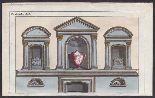 T. LXX.151. - Urne Urnen Antike Römer Rom Altertum Kupferstich copper engraving antique print