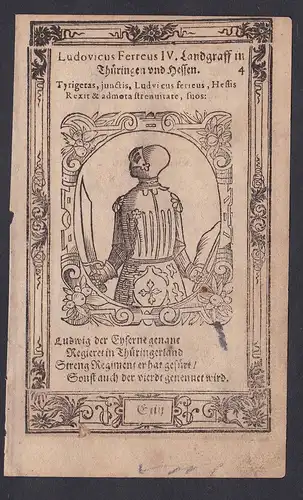 Ludovicus Ferreus IV. Landgraff in Thüringen und Hessen (1128-1172) - Ludwig II. Thüringen Landgraf Portrait