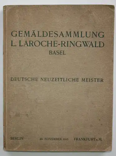 Katalog der Sammlung. Deutsche Neuzeitliche Meister.