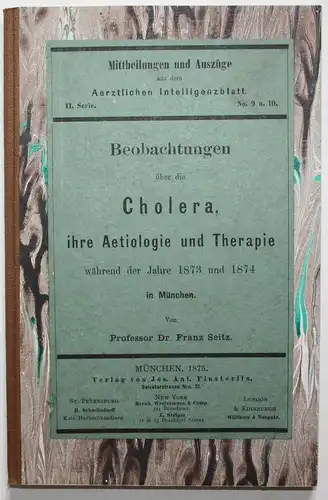Mittheilungen und Auszüge aus dem Aerztlichen Intelligenzblatt. Beobachtungen über die Cholera, ihre Aetiologi