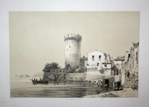 Mola di Gaeta - Mola di Gaeta Formia Ansicht view Lithographie lithograph Litho