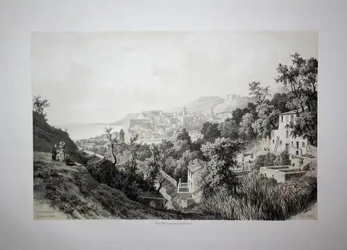 Billmark - Ventimiglia Imperia Liguria Italy Italia Ansicht view Lithographie lithograph Litho