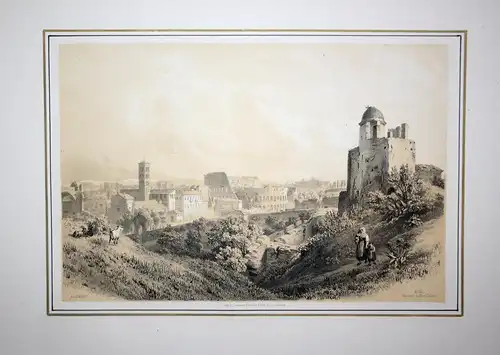 Rome - Rome Roma Rom Palatino Italia Italy Ansicht view Lithographie lithograph Litho