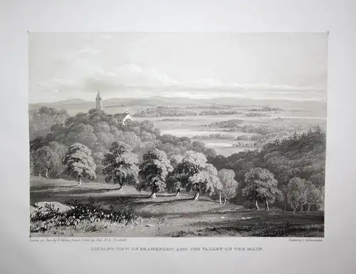 Distant view of Frankfort and the Valley of the Main - Frankfurt am Main Hessen Ansicht view Lithographie lith