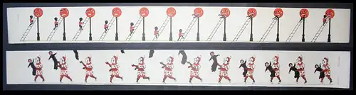 Harlekin Arlequin Zoetrope Strip / game optisches Spielzeug Spiel