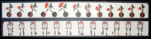 Uhr clock Zoetrope Strip / game optisches Spielzeug Spiel
