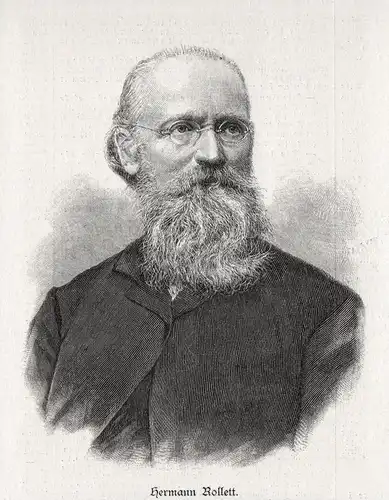 Hermann Rollett - Hermann Rollett Dichter poet Portrait Holzstich Holzschnitt woodcut