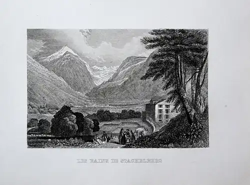 Bellinzona - Bellinzone Tessin Schweiz Switzerland Suisse Svizzera Ansicht view Stahlstich steel engraving ant