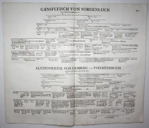 Gaensfleisch Von Sorgenloch - Stammtafel family tree Genealogie genealogy