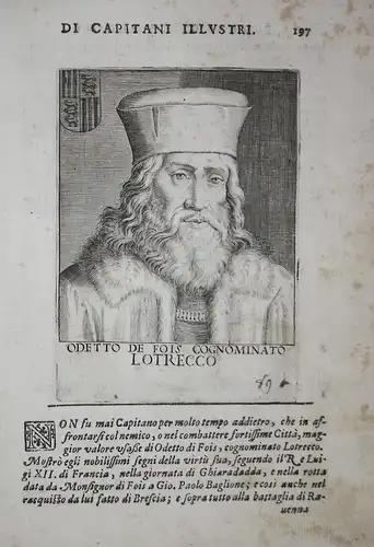 Odetto de Fois Cognominato Lotrecco Odet de Foix (1485-1528) -- Vicomte Lautrec Beaufert Rethal