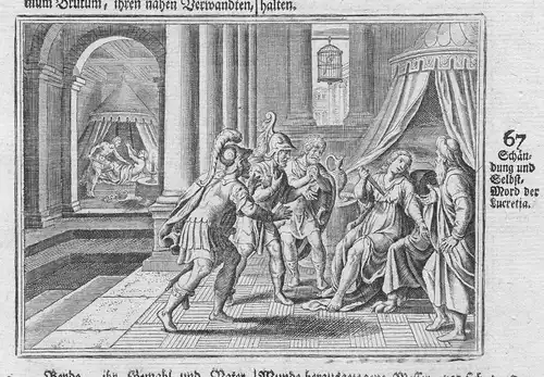 Schaendung und Selbst-Mord der Lucretia - Lucretia Schändung Selbstmord suicide rapes Antike antiquity