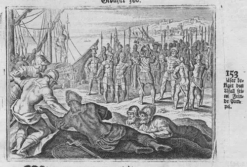 Cäsar beklaget den Unfall seines Feindes Pompeji - Gaius Julius Caesar Pompeji Pompeii Unfall accident Antike