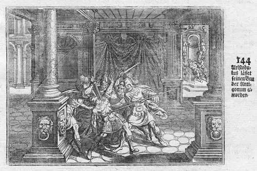 Aristobulus lasset seinen Bruder Antigonum ermorden - Aristobulos Antigonos Ermordung murder Antike antiquity