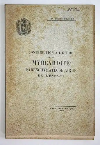Contribution A L'etude De La Myocardite Parenchymateuse Aigue De L'enfant