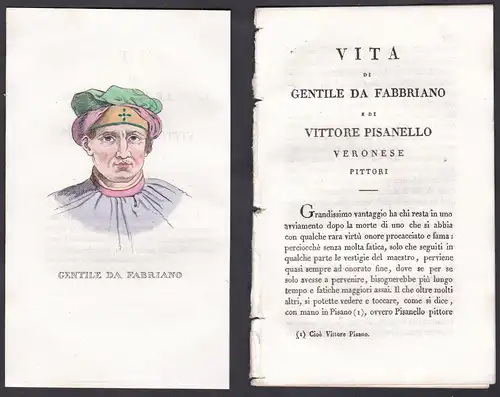 Gentile da Fabriano - Gentile da Fabriano (1370-1427) Maler painter Italien Portrait Kupferstich engraving ant
