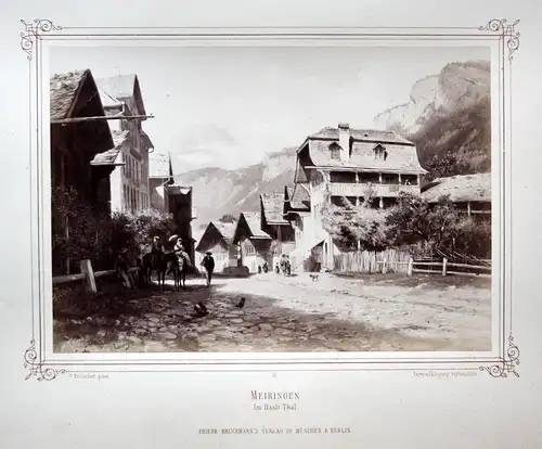 Meiringen. Im Hasli-Thal - Meiringen Bern Schweiz Svizzera Otto Frölicher Foto photo Gemälde