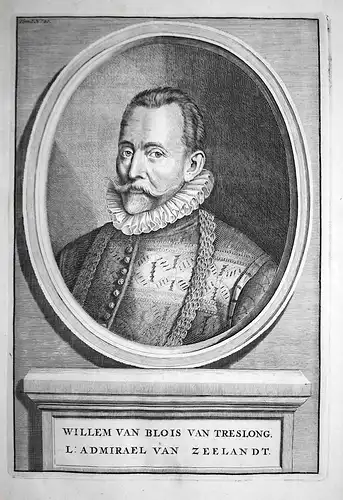 Willem van Blois van Treslong - Willem Bloys van Treslong Nederlande Holland Portrait Kupferstich engraving an