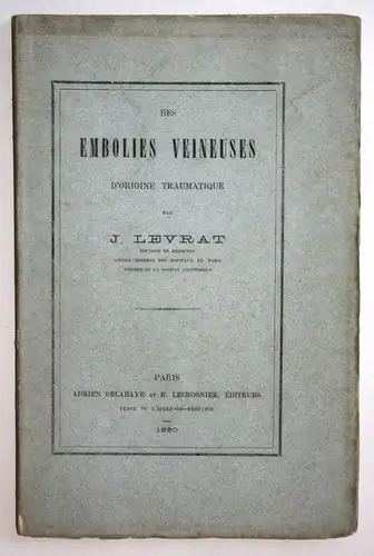 Des Embolies Veineuses D Origine Traumatique.