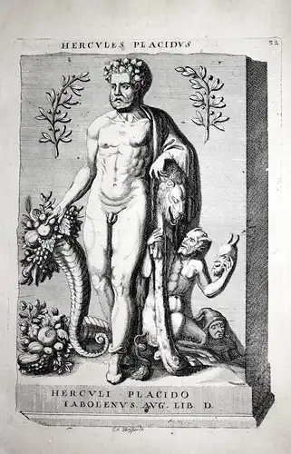 Hercules Placidus - Hercules Heracles Herkules Herakles Placidus Portrait Mythologie Greek mythology Kupfersti