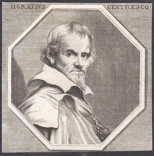 Horatius Gentilesco - Horatius Gentilesco Maler painter Portrait Italien Italy Kupferstich copper engraving an