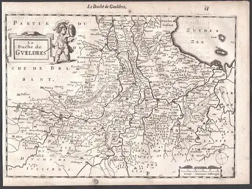 Le Duche de Gueldres - Arnheim Rhenen Doetinchem Amersfoort Colom Holland Nederland map carte