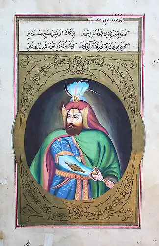 Murad IV (1612-1640) Portrait Sultan Ottoman Empire Osmanisches Reich Türkei Turkey Orient Arabic manuscript H