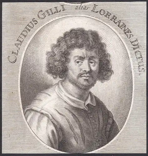 Claudius Gilli alias Lorraines Dictus - Claudius Gilli Maler painter Portrait Kupferstich copper engraving ant