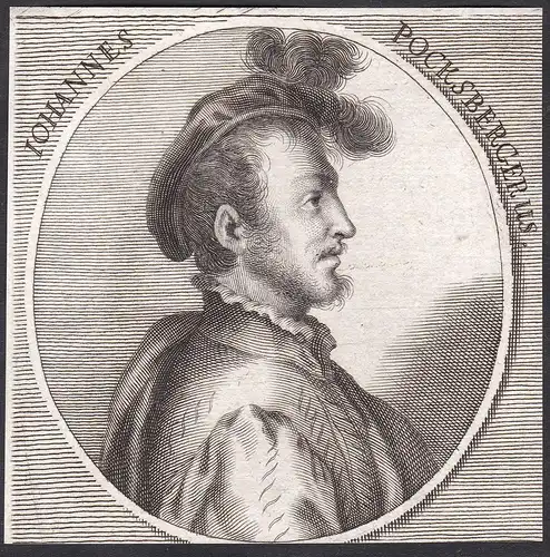 Iohannes Pocksbergerus - Hans Bocksberger der Ältere Maler painter Portrait Österreich Austria Kupferstich cop