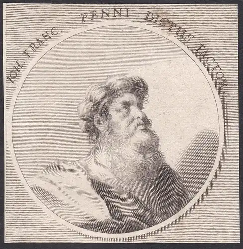 Ioh. Franc. Penni Dictus Factor - Giovanni Francesco Penni Maler painter Portrait Italien Italia Kupferstich c