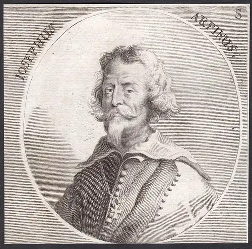 Iosephus Arpinus - Josephus Arpinus Maler painter Portrait Italien Italia Kupferstich copper engraving antique