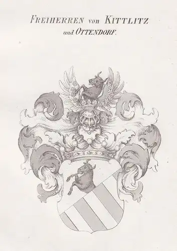 Freiherren von Kittlitz und Ottendorf - Kittlitz Ottendorf Wappen Adel coat of arms heraldry Heraldik Kupferst